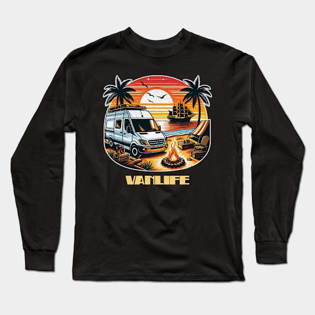 Mercedes sprinter van conversion Long Sleeve T-Shirt by Tofuvanman